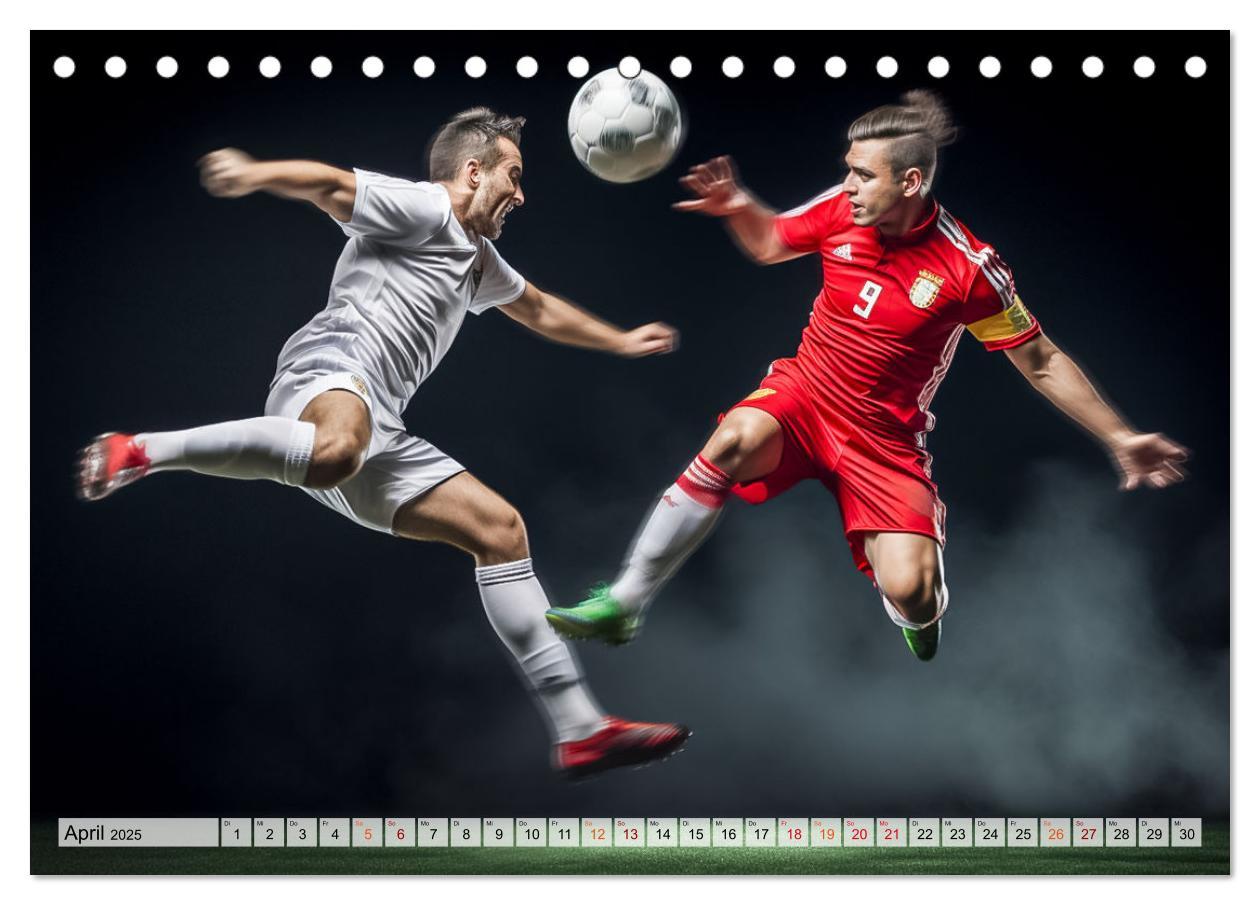 Bild: 9783383780462 | Fussball - Zweikampf (Tischkalender 2025 DIN A5 quer), CALVENDO...