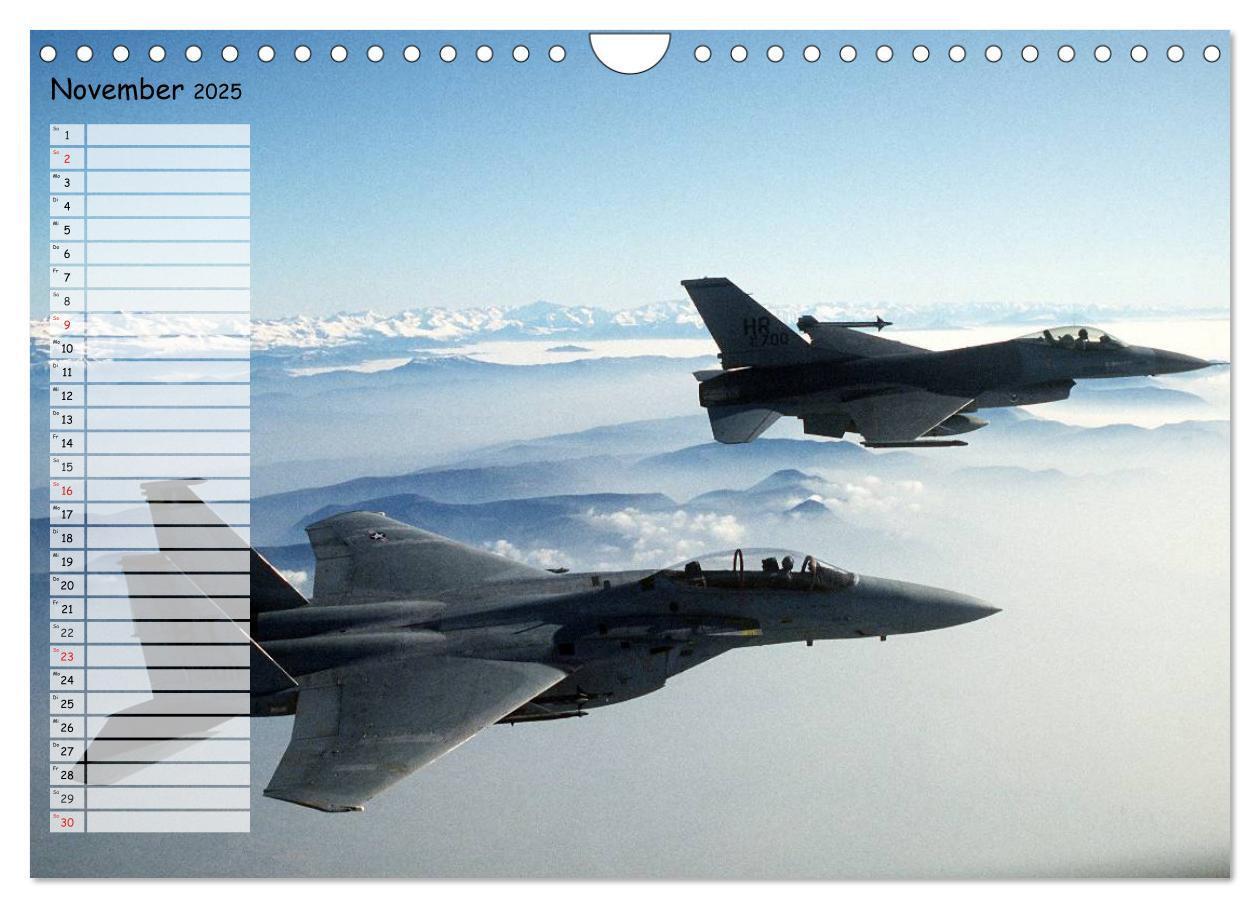 Bild: 9783435535057 | Luftwaffe. Kampfflugzeuge der USA (Wandkalender 2025 DIN A4 quer),...