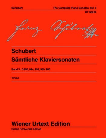 Cover: 9790500572251 | Complete Piano Sonatas Vol. 3 | Franz Schubert | Wiener Urtext Edition