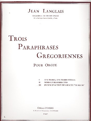 Cover: 9790230323178 | Hymne d'action de grâces op.5,3 'Te Deum' pour orgue | Jean Langlais