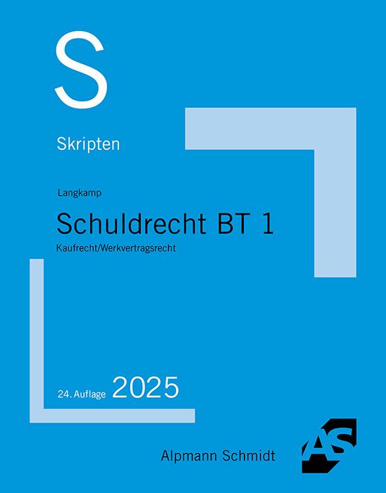 Cover: 9783867528801 | Skript Schuldrecht BT 1 | Kaufrecht / Werkvertragsrecht | Langkamp