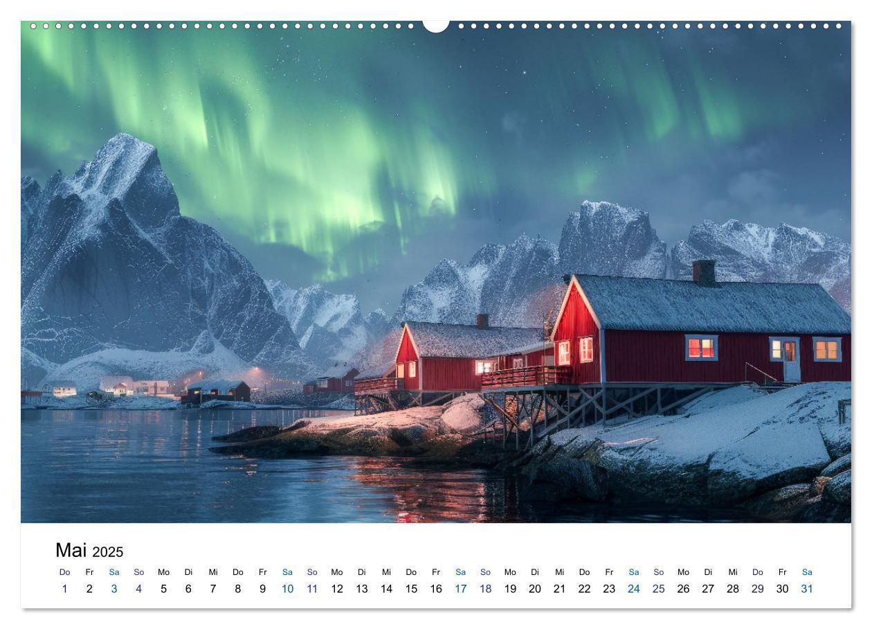 Bild: 9783383813702 | Aurora Borealis - Der Zauber der Nordlichter (Wandkalender 2025 DIN...