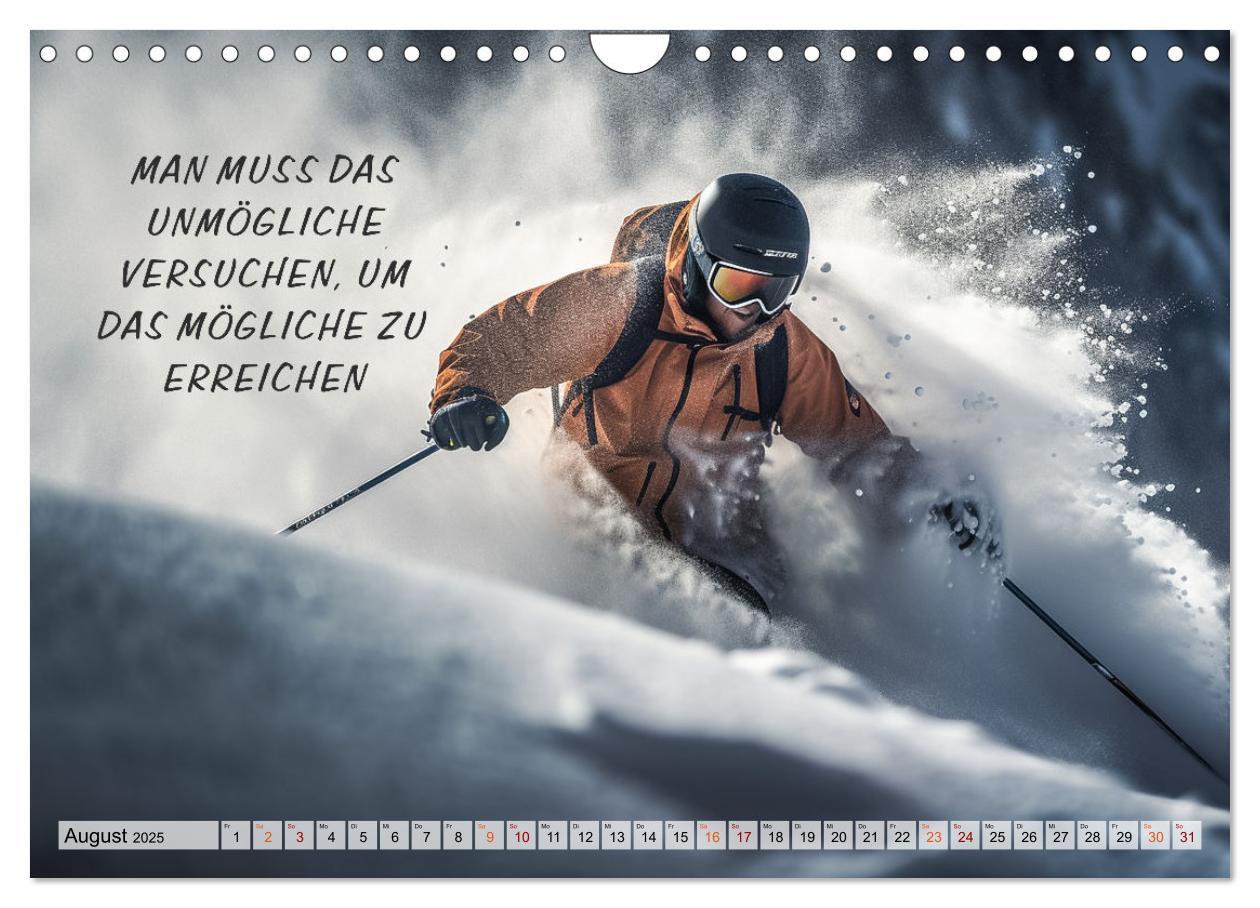 Bild: 9783383869297 | Motivation und Ski (Wandkalender 2025 DIN A4 quer), CALVENDO...