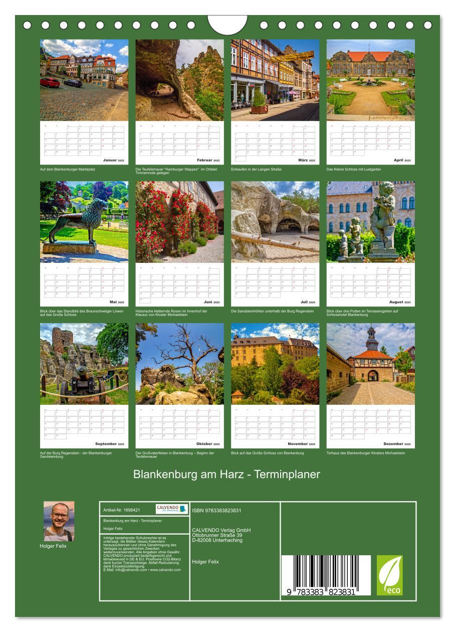 Bild: 9783383823831 | Blankenburg am Harz - Terminplaner (Wandkalender 2025 DIN A4 hoch),...