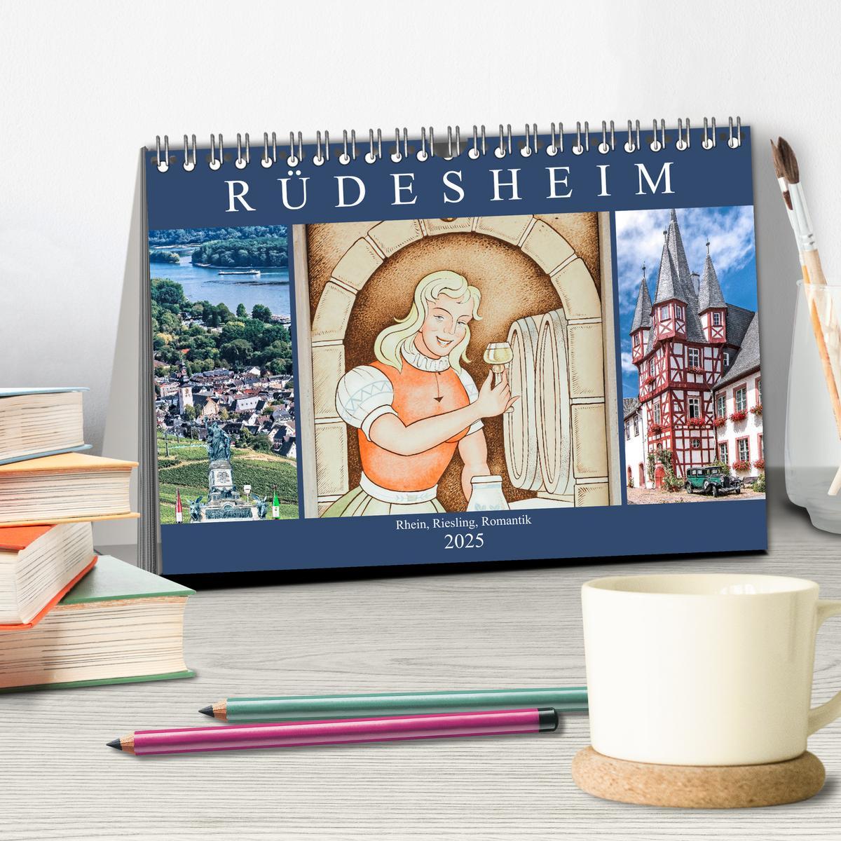 Bild: 9783435462438 | Rüdesheim - Rhein, Riesling, Romantik (Tischkalender 2025 DIN A5...