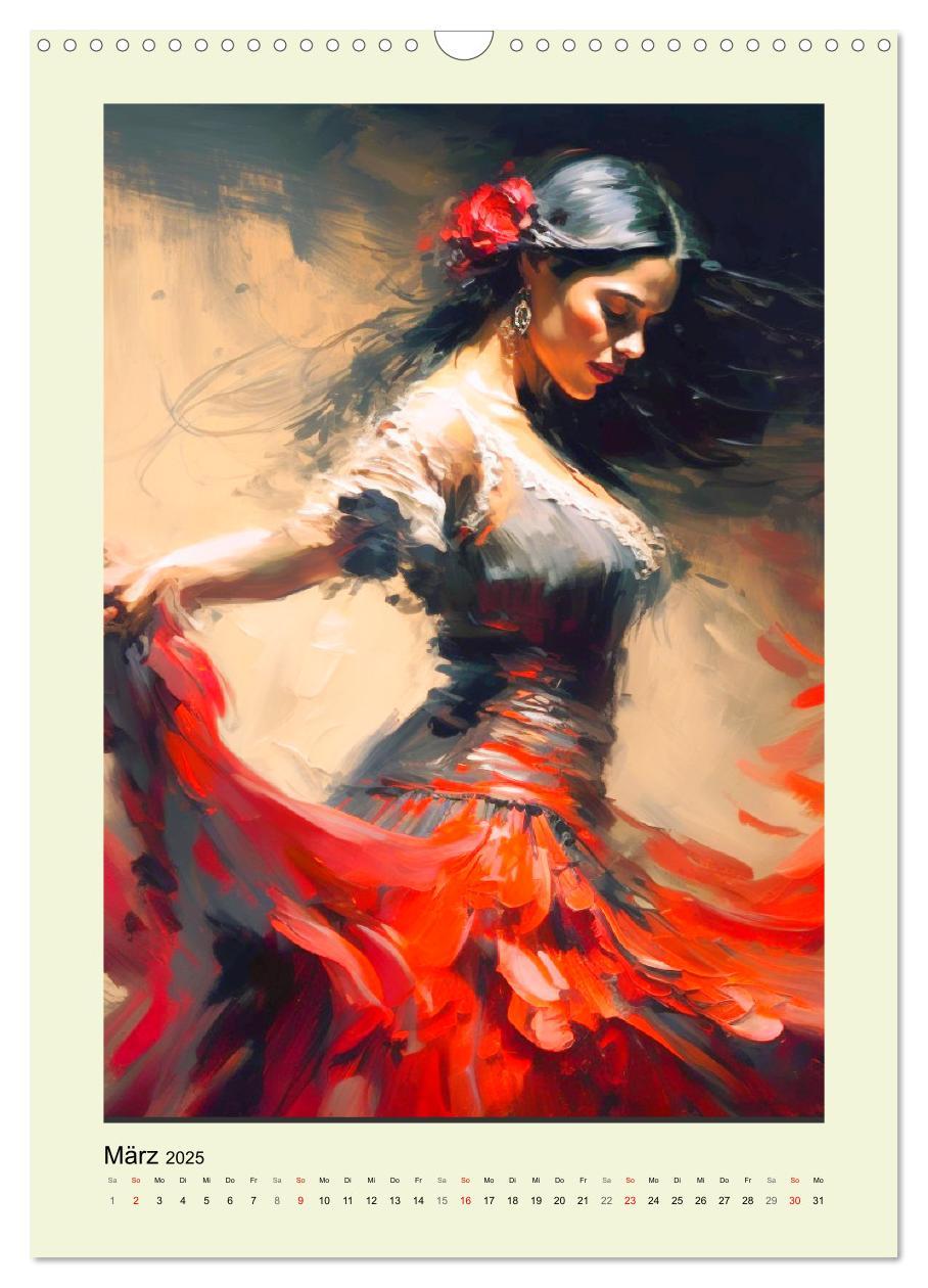 Bild: 9783435872268 | Flamenco. Anmutige Tänzerinnen. Illustrationen (Wandkalender 2025...