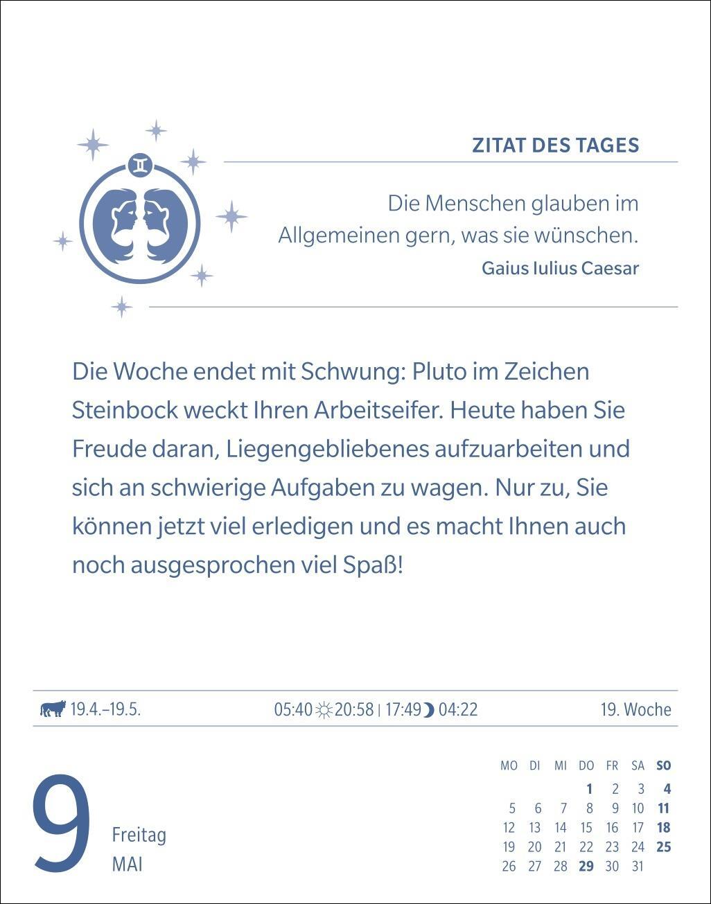 Bild: 9783840033698 | Zwillinge Sternzeichenkalender 2025 - Tagesabreißkalender - Ihr...