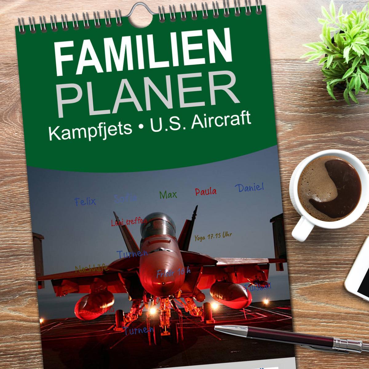 Bild: 9783457113486 | Familienplaner 2025 - Kampfjets ¿ U.S. Aircraft mit 5 Spalten...