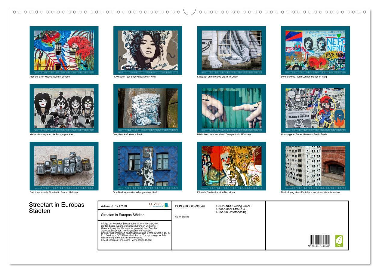 Bild: 9783383938849 | Streetart in Europas Städten (Wandkalender 2025 DIN A2 quer),...