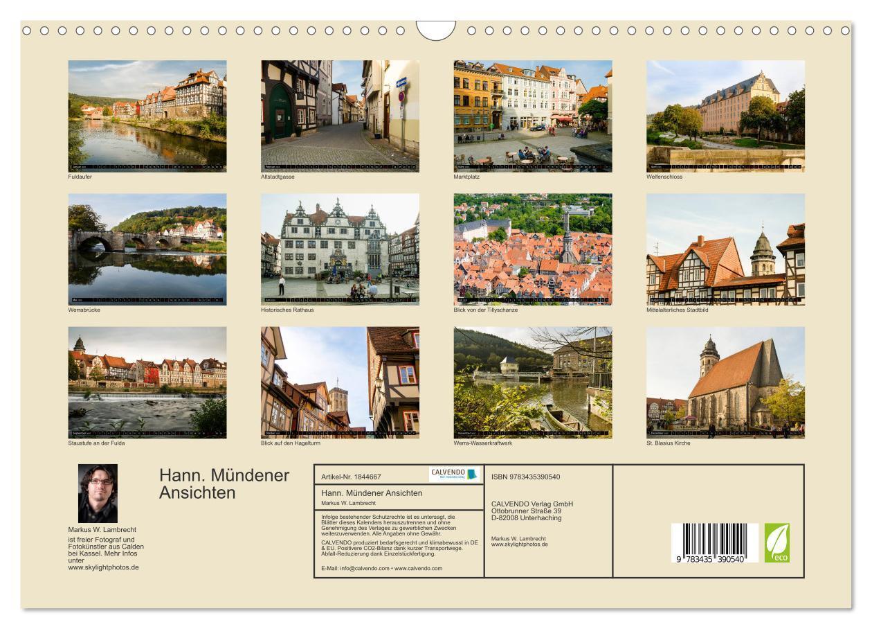 Bild: 9783435390540 | Hann. Mündener Ansichten (Wandkalender 2025 DIN A3 quer), CALVENDO...