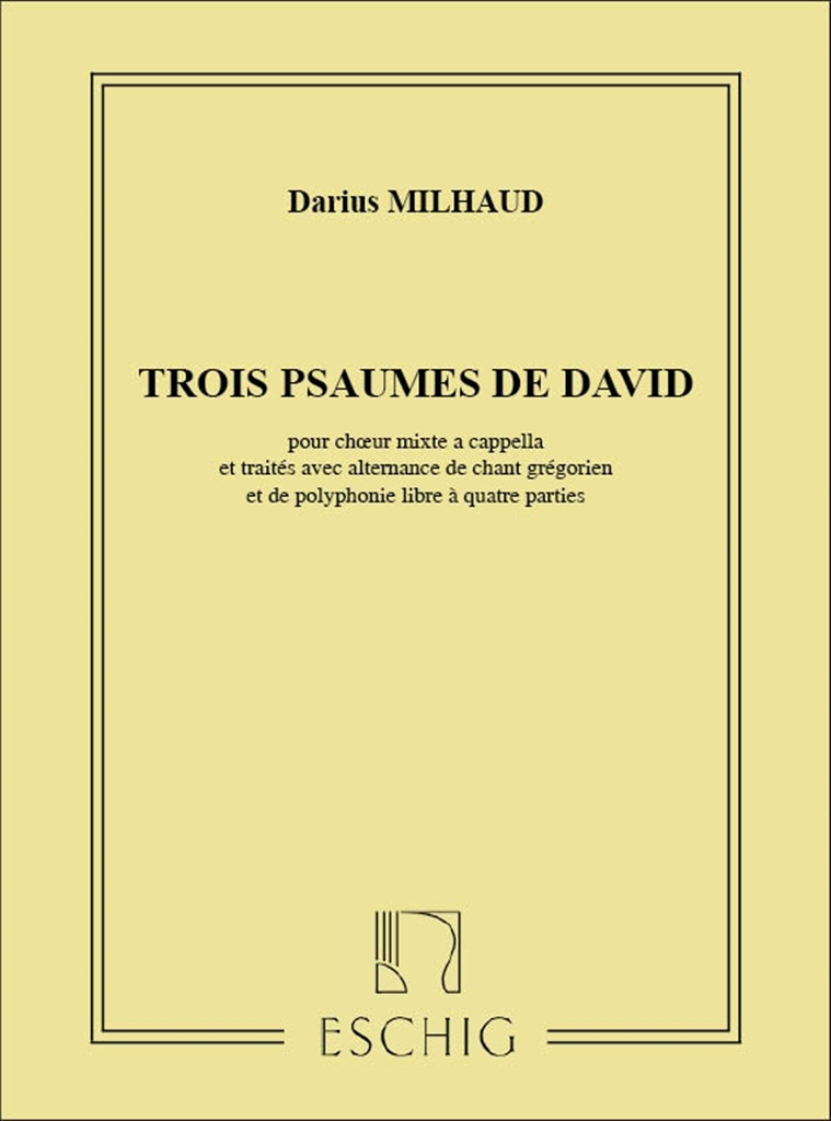 Cover: 9790045027278 | Trois Psaumes De David,Pour Choeur Mixte A Capella | Darius Milhaud