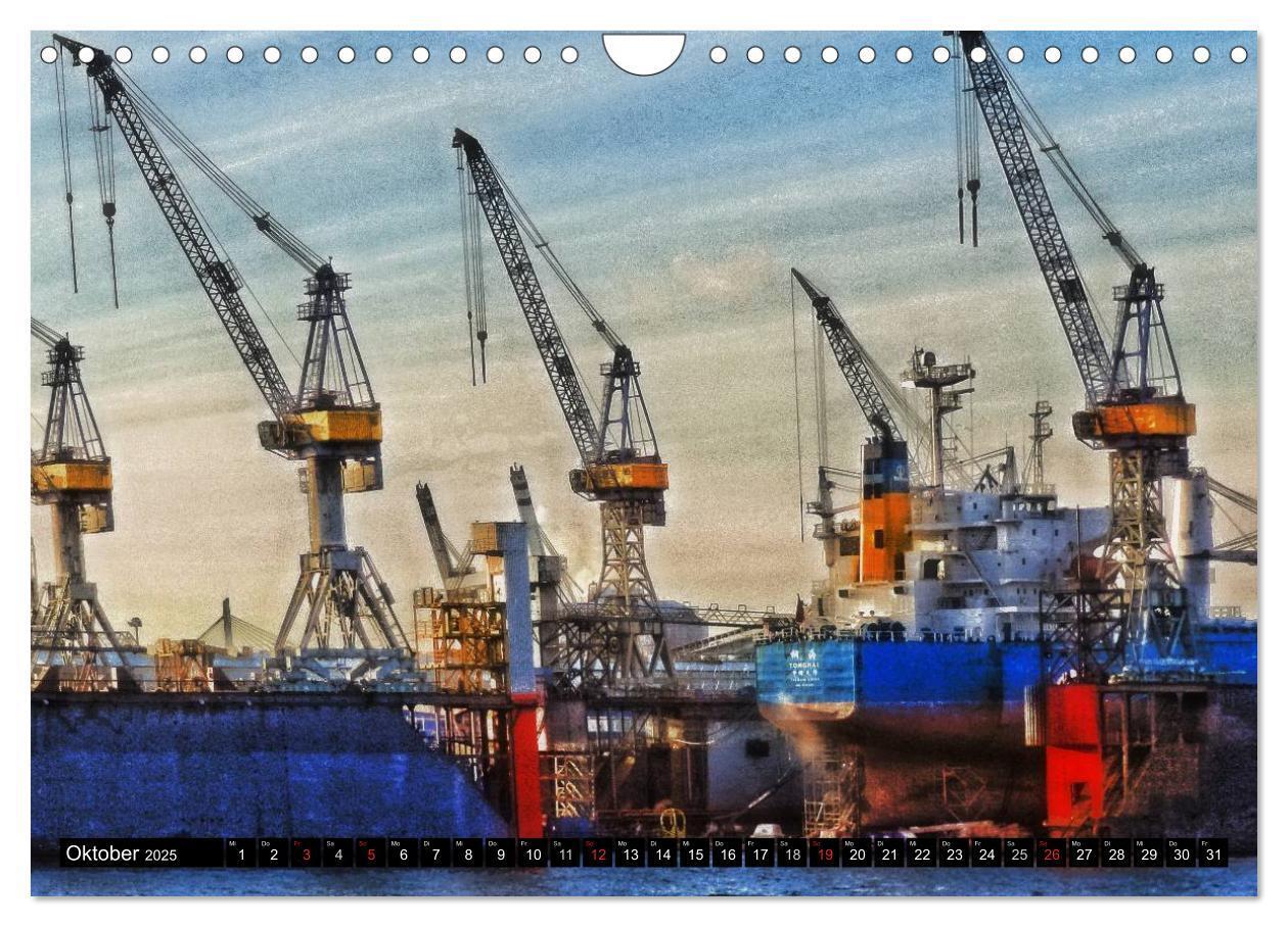 Bild: 9783435690640 | Faszination Hafen - Hamburg (Wandkalender 2025 DIN A4 quer),...