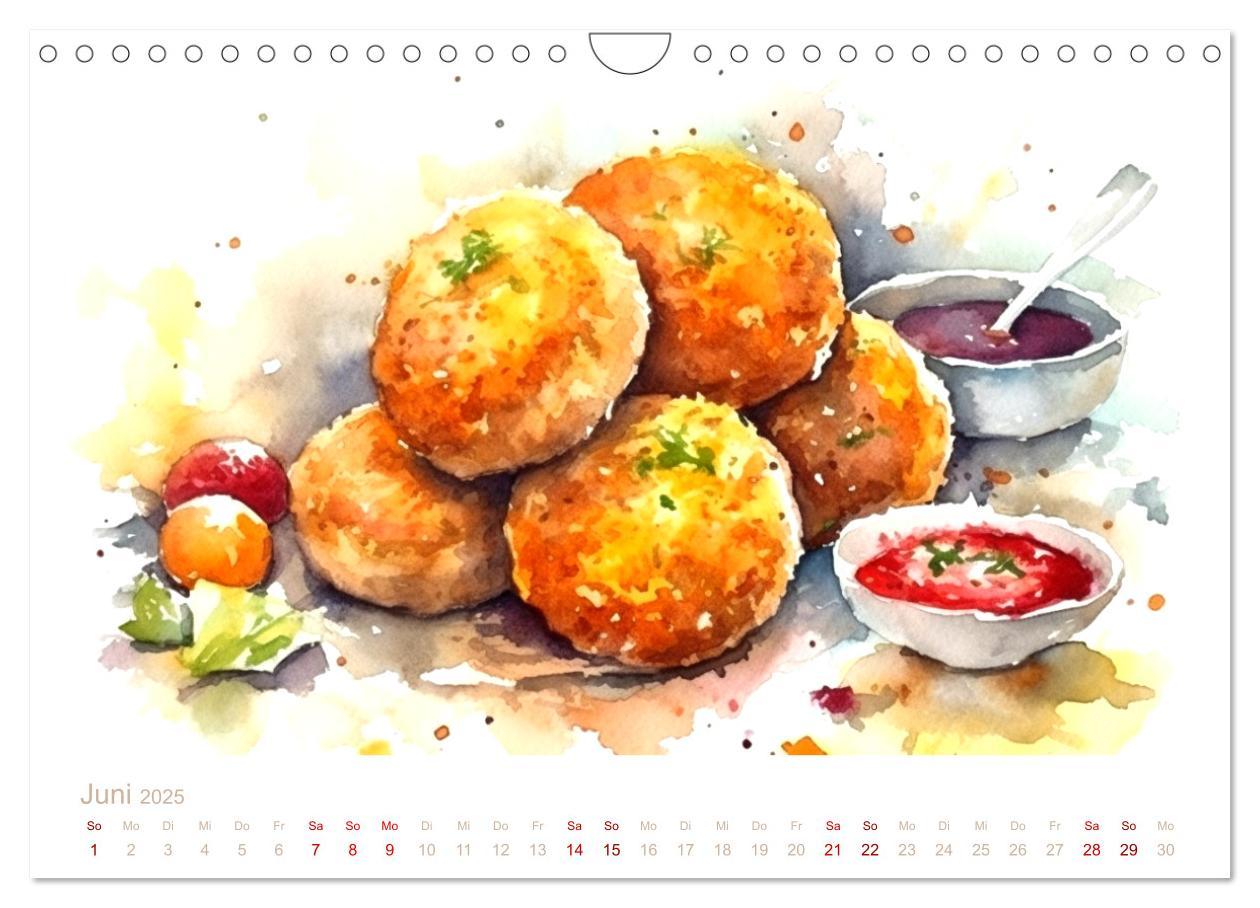 Bild: 9783435014989 | FAST FOOD AQUARELLE (Wandkalender 2025 DIN A4 quer), CALVENDO...