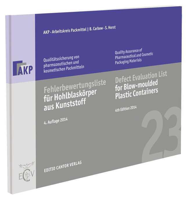 Cover: 9783871934056 | Fehlerbewertungsliste für Hohlblaskörper aus Kunststoff/Defect...