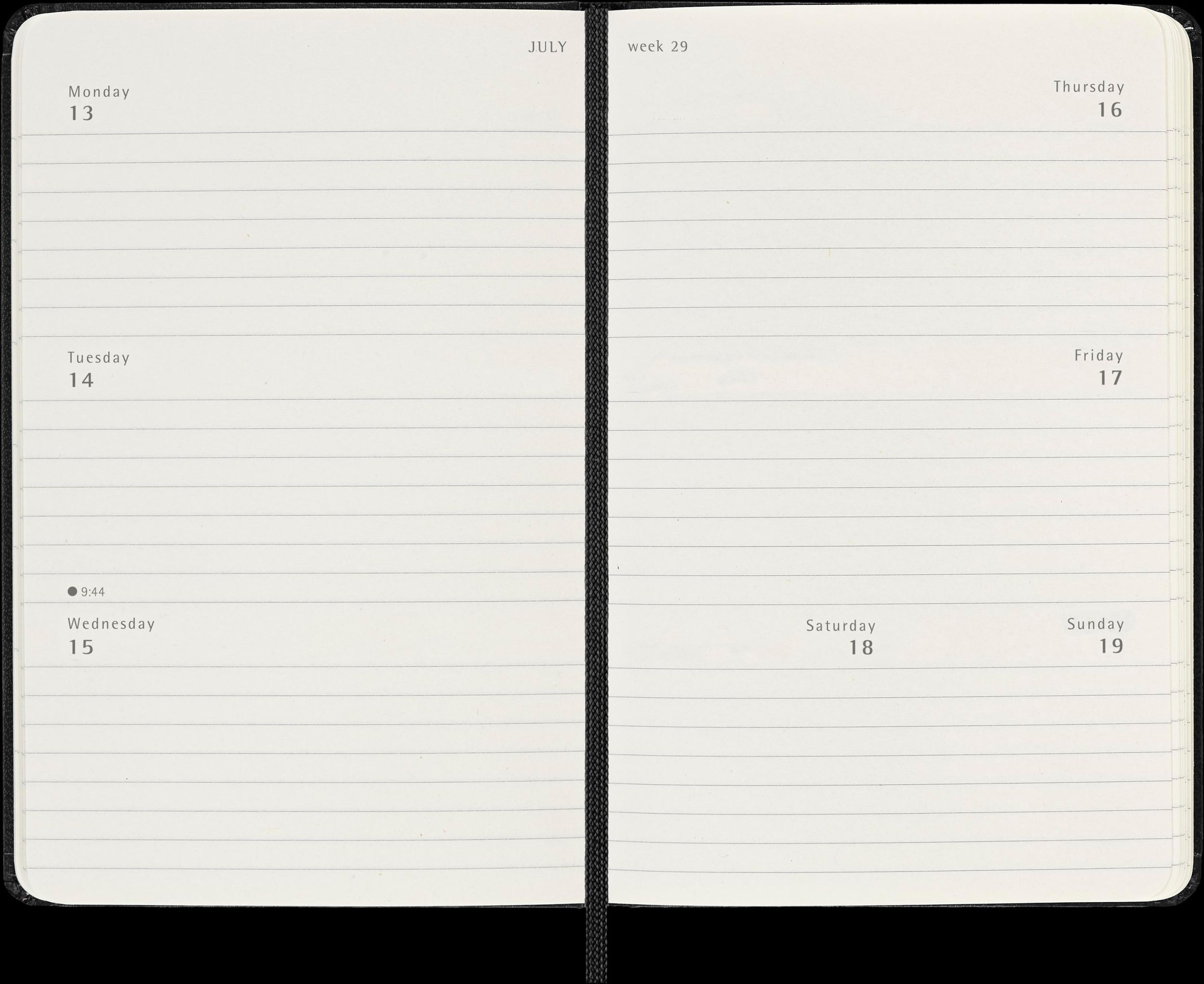 Bild: 8056999275518 | Moleskine 18 Monate Wochenkalender 2025/2026, P/A6, 1 Wo = 2...