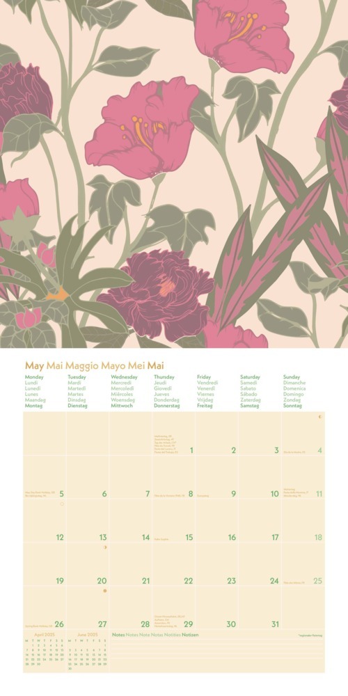 Bild: 4002725981721 | GreenLine Floral 2025 Broschürenkalender, 30x30cm, Wandkalender mit...