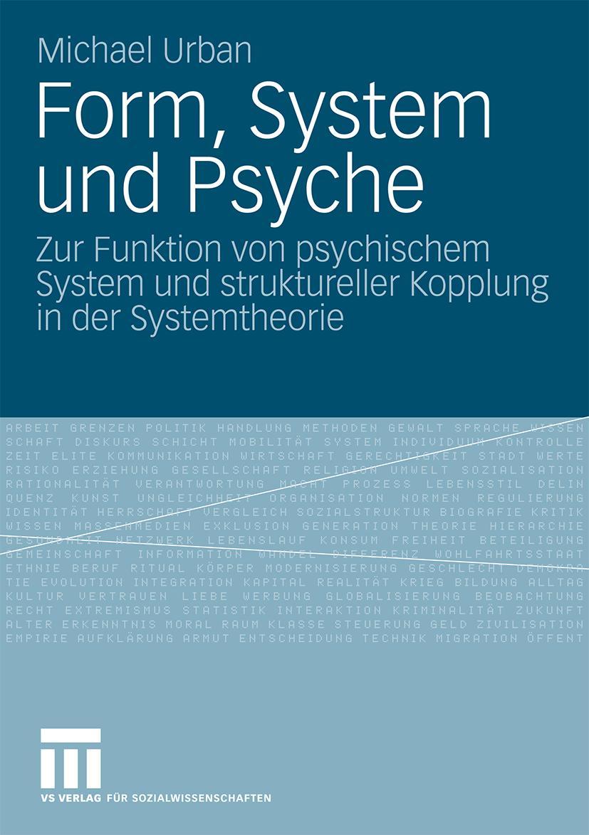 Cover: 9783531167138 | Form, System und Psyche | Michael Urban | Taschenbuch | 294 S. | 2009