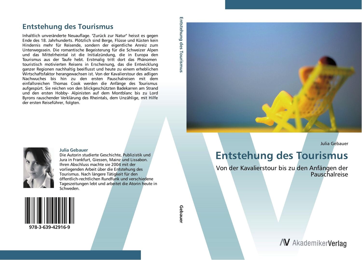 Cover: 9783639429169 | Entstehung des Tourismus | Julia Gebauer | Taschenbuch | Paperback