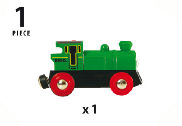 Bild: 7312350335958 | BRIO World 33595 Speedy Green Batterielok - Inklusive Scheinwerfer,...