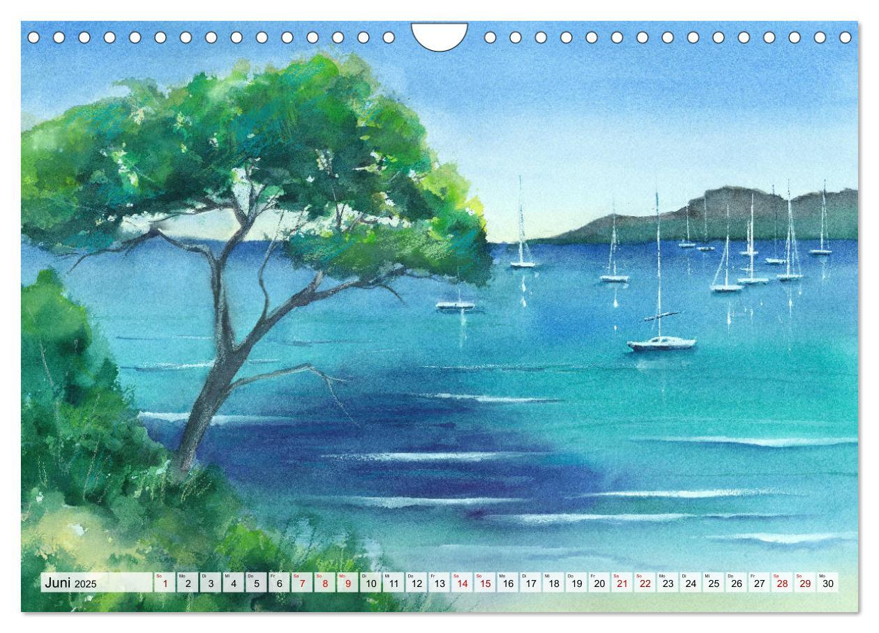 Bild: 9783435421367 | Frankreich Aquarelle (Wandkalender 2025 DIN A4 quer), CALVENDO...