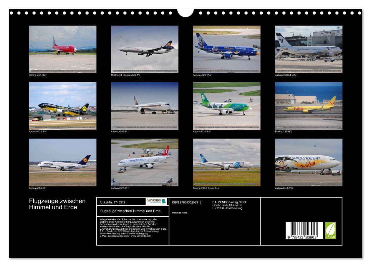 Bild: 9783435208913 | Flugzeuge zwischen Himmel und Erde (Wandkalender 2025 DIN A3 quer),...