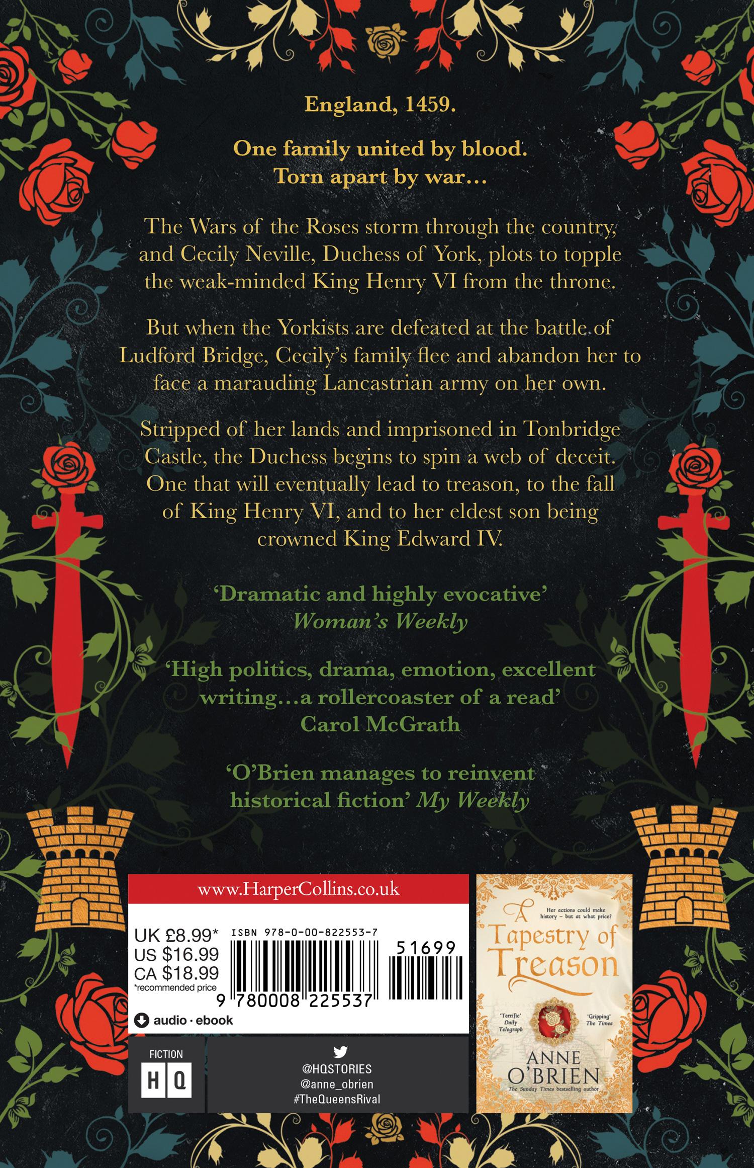 Rückseite: 9780008225537 | The Queen's Rival | Anne O'Brien | Taschenbuch | Englisch | 2021