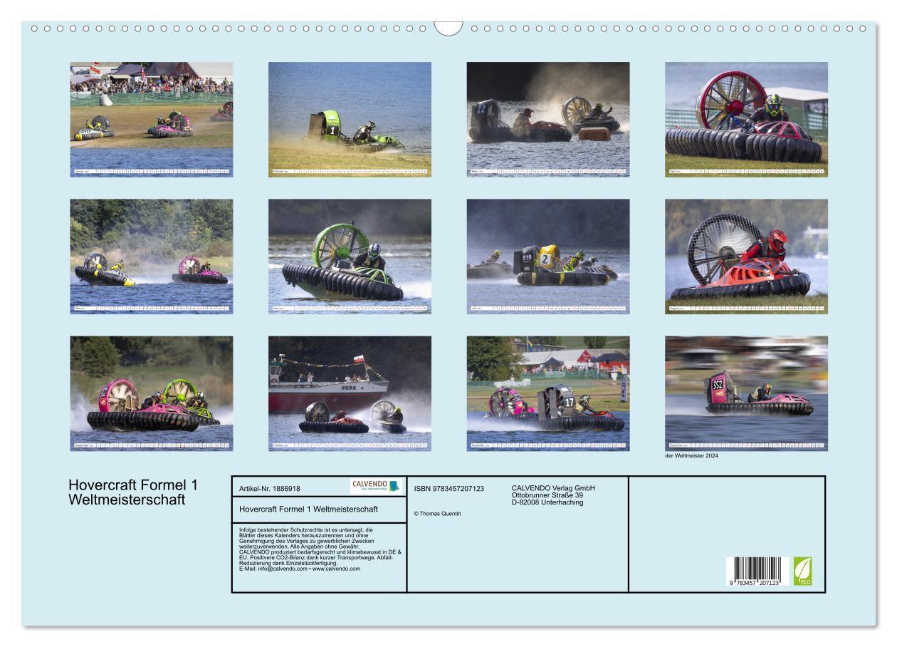 Bild: 9783457207123 | Hovercraft Formel 1 Weltmeisterschaft (Wandkalender 2025 DIN A2...