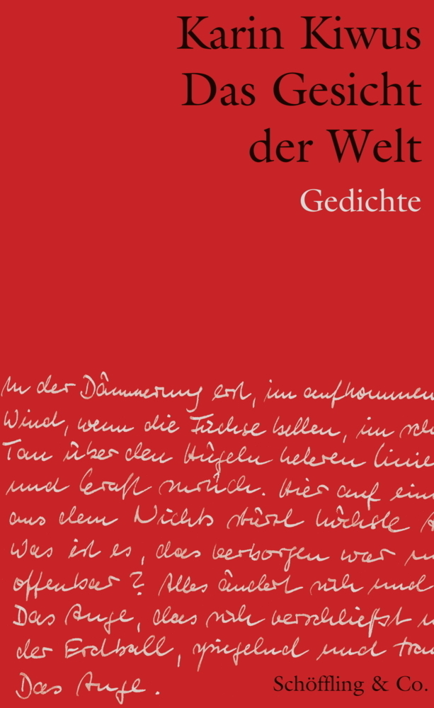 Cover: 9783895615016 | Das Gesicht der Welt | Gedichte. Nachwort v. Mirko Bonné | Karin Kiwus