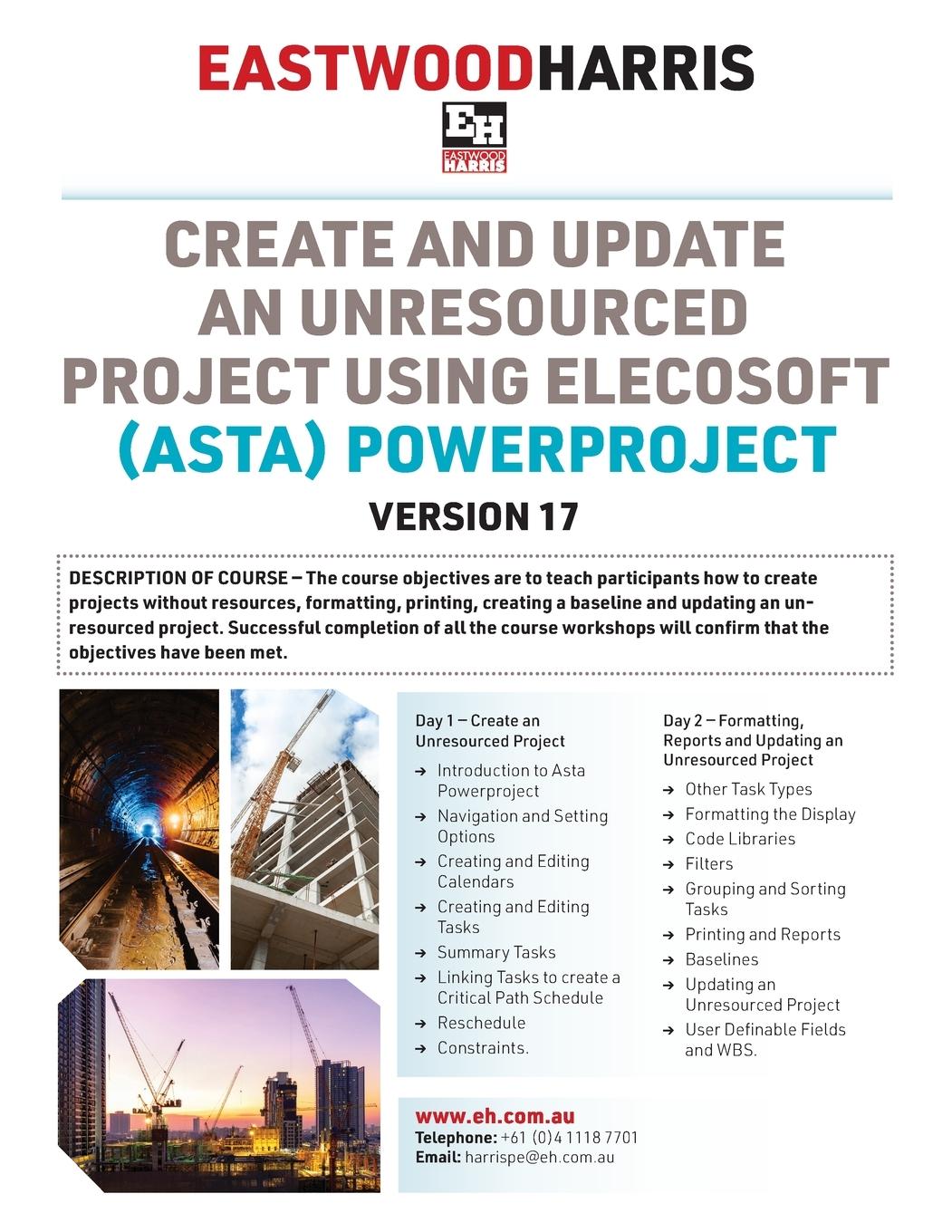 Cover: 9780648635529 | Create and Update an Unresourced Project using Elecosoft (Asta)...