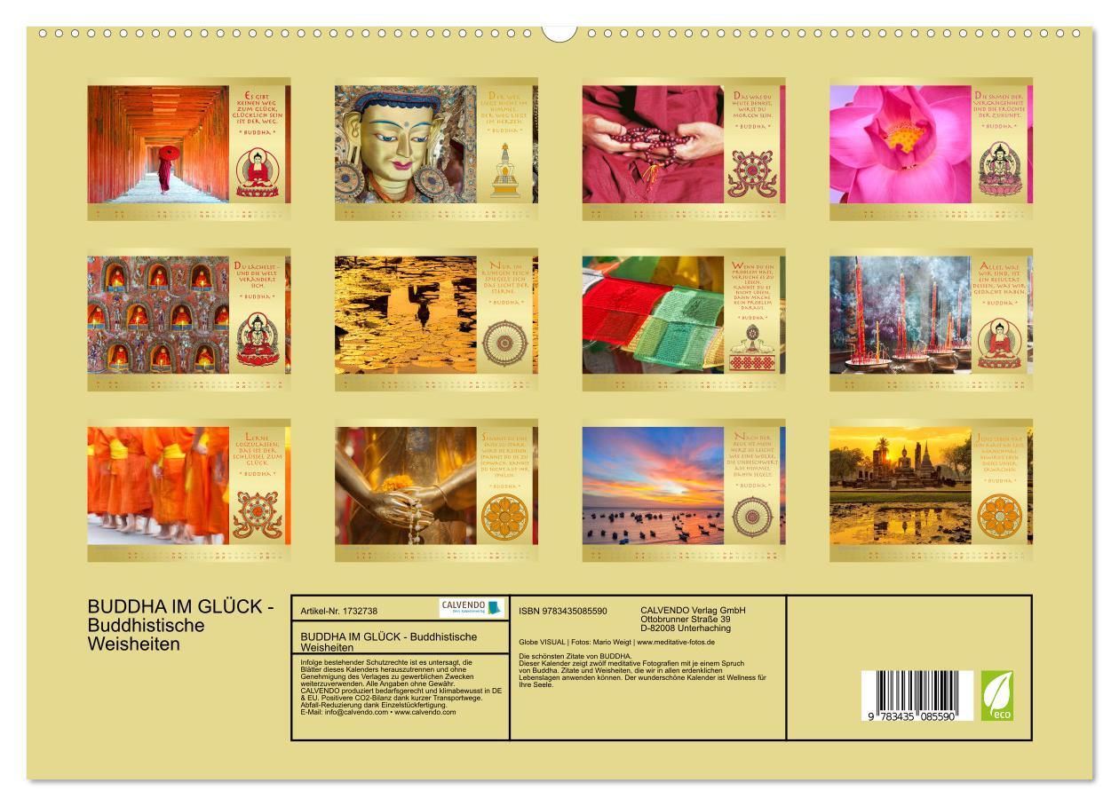 Bild: 9783435085590 | BUDDHA IM GLÜCK - Buddhistische Weisheiten (Wandkalender 2025 DIN...