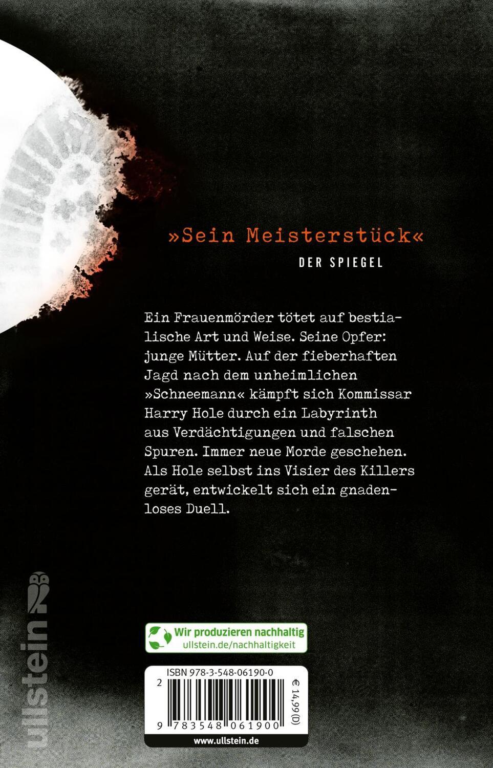 Rückseite: 9783548061900 | Schneemann | Kriminalroman | Jo Nesbø | Taschenbuch | 512 S. | Deutsch