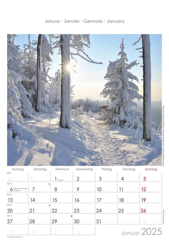 Bild: 4251732343361 | Thüringen 2025 - Bild-Kalender 23,7x34 cm - Regional-Kalender -...