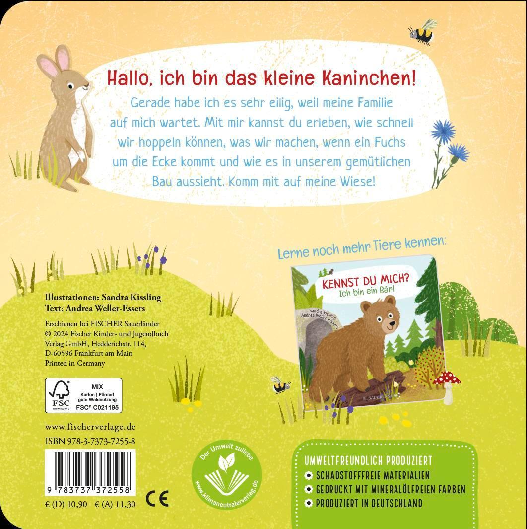 Rückseite: 9783737372558 | Kennst du mich? Ich bin ein Kaninchen! | Andrea Weller-Essers | Buch