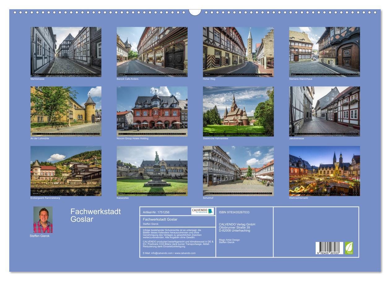 Bild: 9783435267033 | Fachwerkstadt Goslar (Wandkalender 2025 DIN A2 quer), CALVENDO...