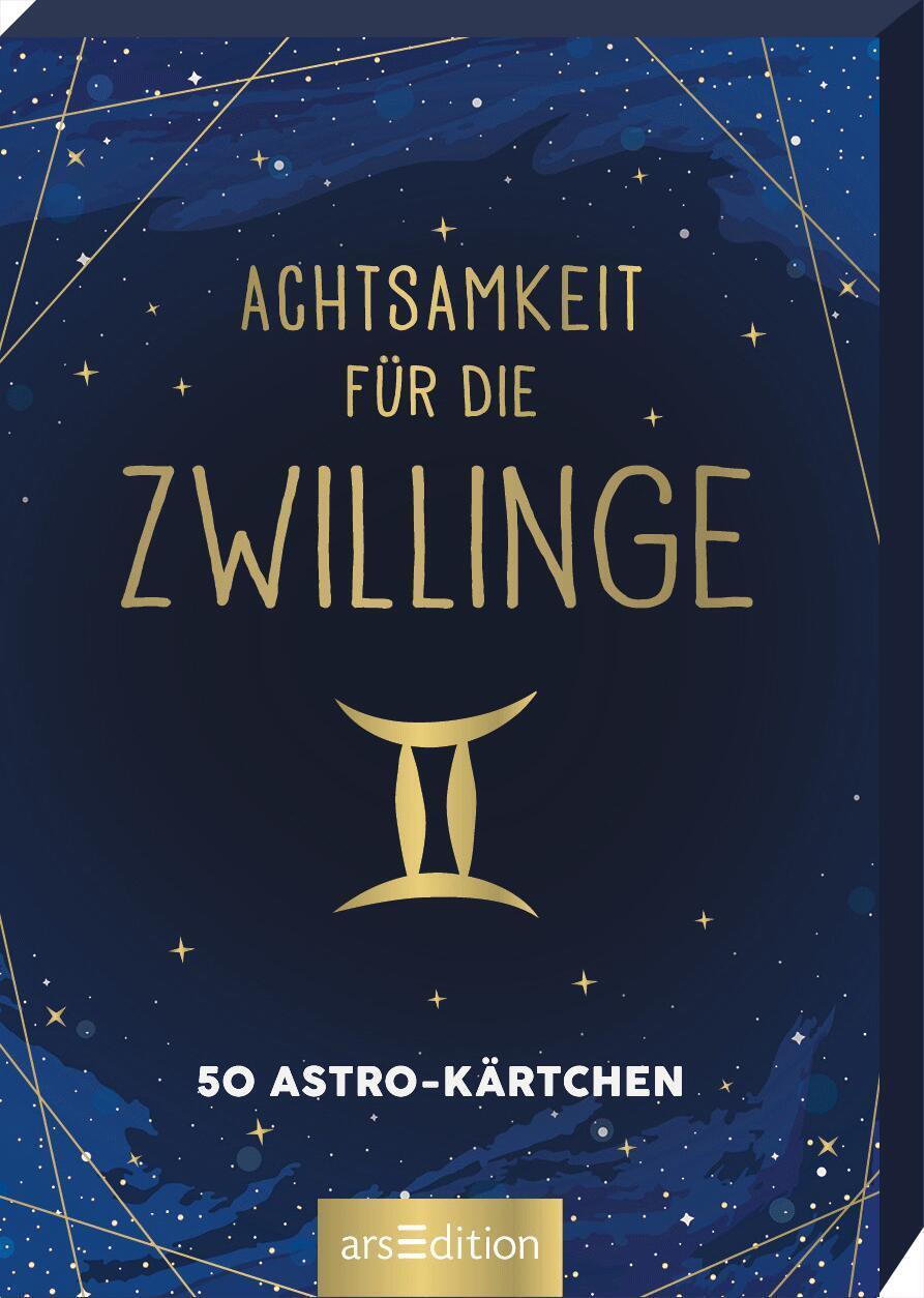 Cover: 9783845849775 | Achtsamkeit für die Zwillinge | 50 Astro-Kärtchen | Taschenbuch | 2022