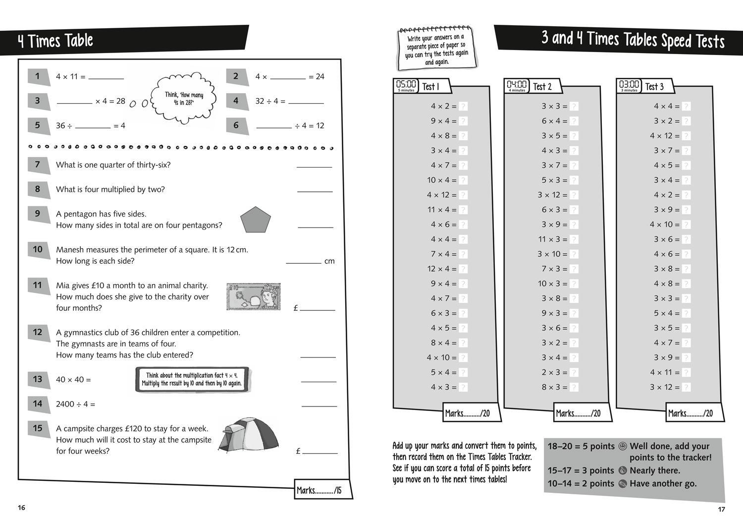 Bild: 9780008348625 | KS2 Times Tables Practice Workbook | For the 2025 Tests | Collins Ks2