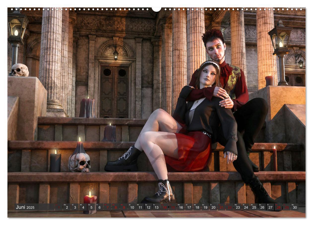 Bild: 9783435072248 | Gothic Sehnsucht (Wandkalender 2025 DIN A2 quer), CALVENDO...