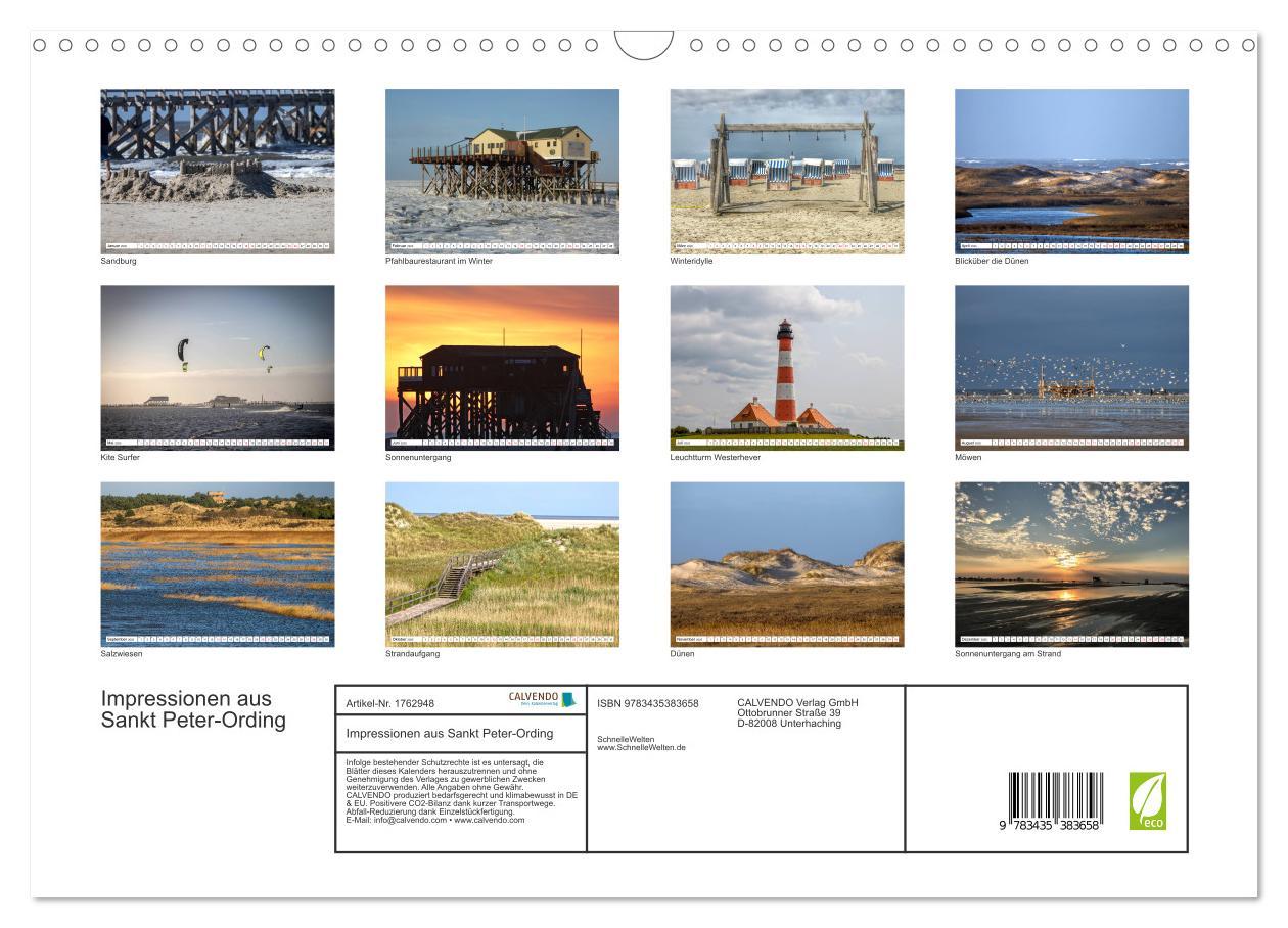 Bild: 9783435383658 | Impressionen aus Sankt Peter-Ording (Wandkalender 2025 DIN A3...