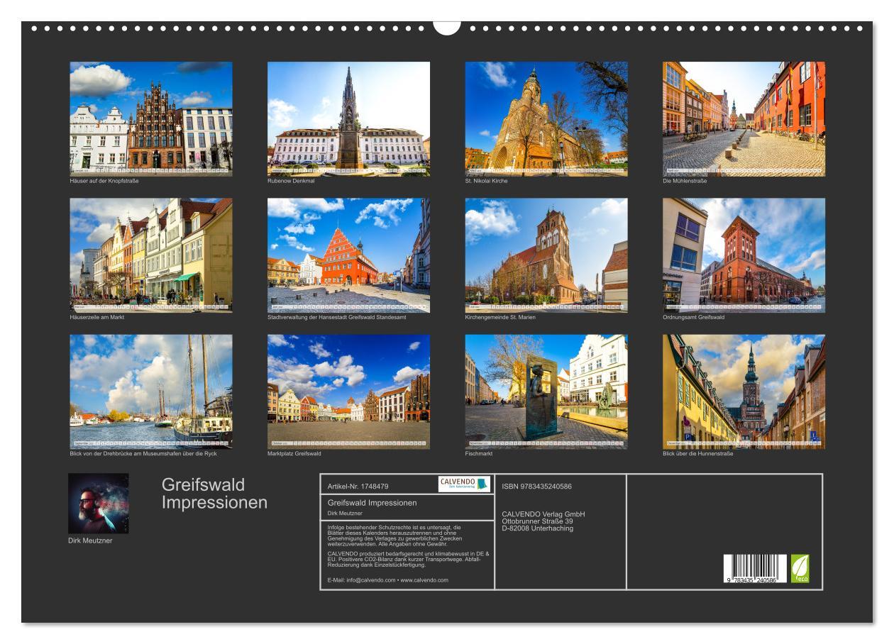 Bild: 9783435240586 | Greifswald Impressionen (Wandkalender 2025 DIN A2 quer), CALVENDO...