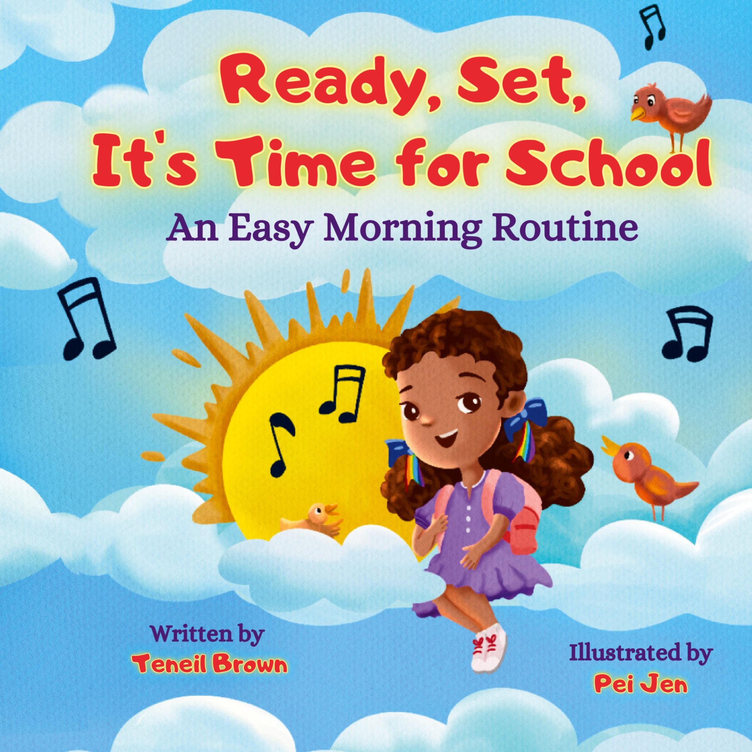 Cover: 9781963240016 | Ready, Set, It's Time for School | An Easy Morning Routine | Brown