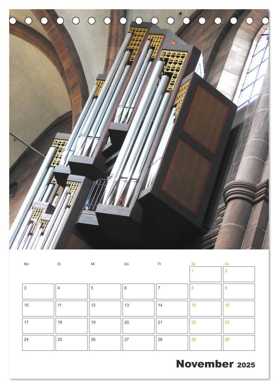 Bild: 9783435949595 | Orgeln zum Verlieben! (Tischkalender 2025 DIN A5 hoch), CALVENDO...