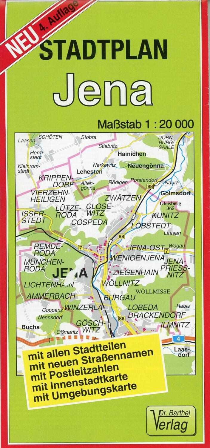 Cover: 9783895911385 | Stadtplan Jena 1 : 20 000 | (Land-)Karte | Deutsch | 2008