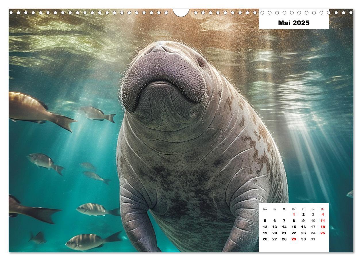 Bild: 9783383893056 | Manatees. Faszinierende Rundschwanzseekühe (Wandkalender 2025 DIN...