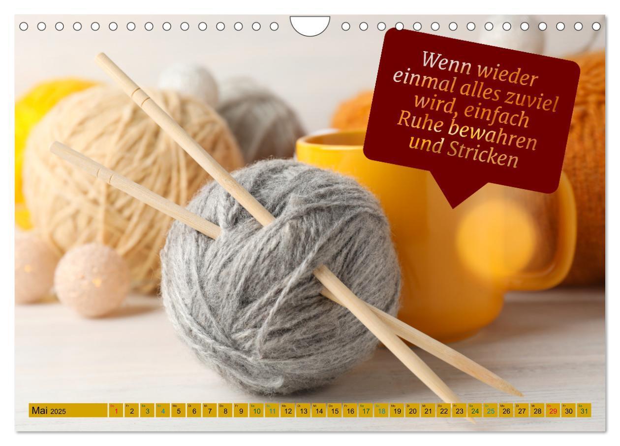 Bild: 9783383933479 | WOLLE Stricken ist eine Passion (Wandkalender 2025 DIN A4 quer),...