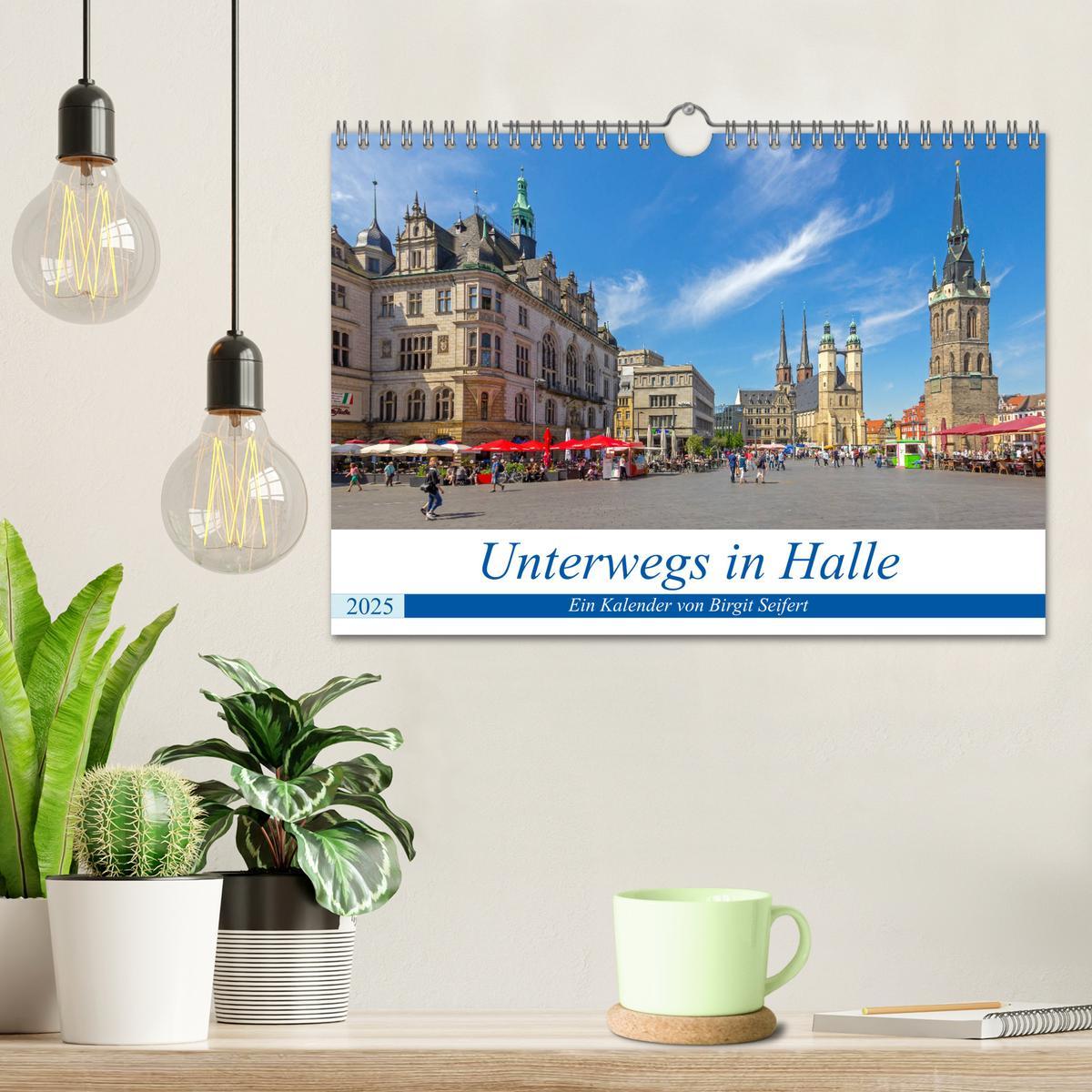 Bild: 9783435230440 | Unterwegs in Halle (Wandkalender 2025 DIN A4 quer), CALVENDO...