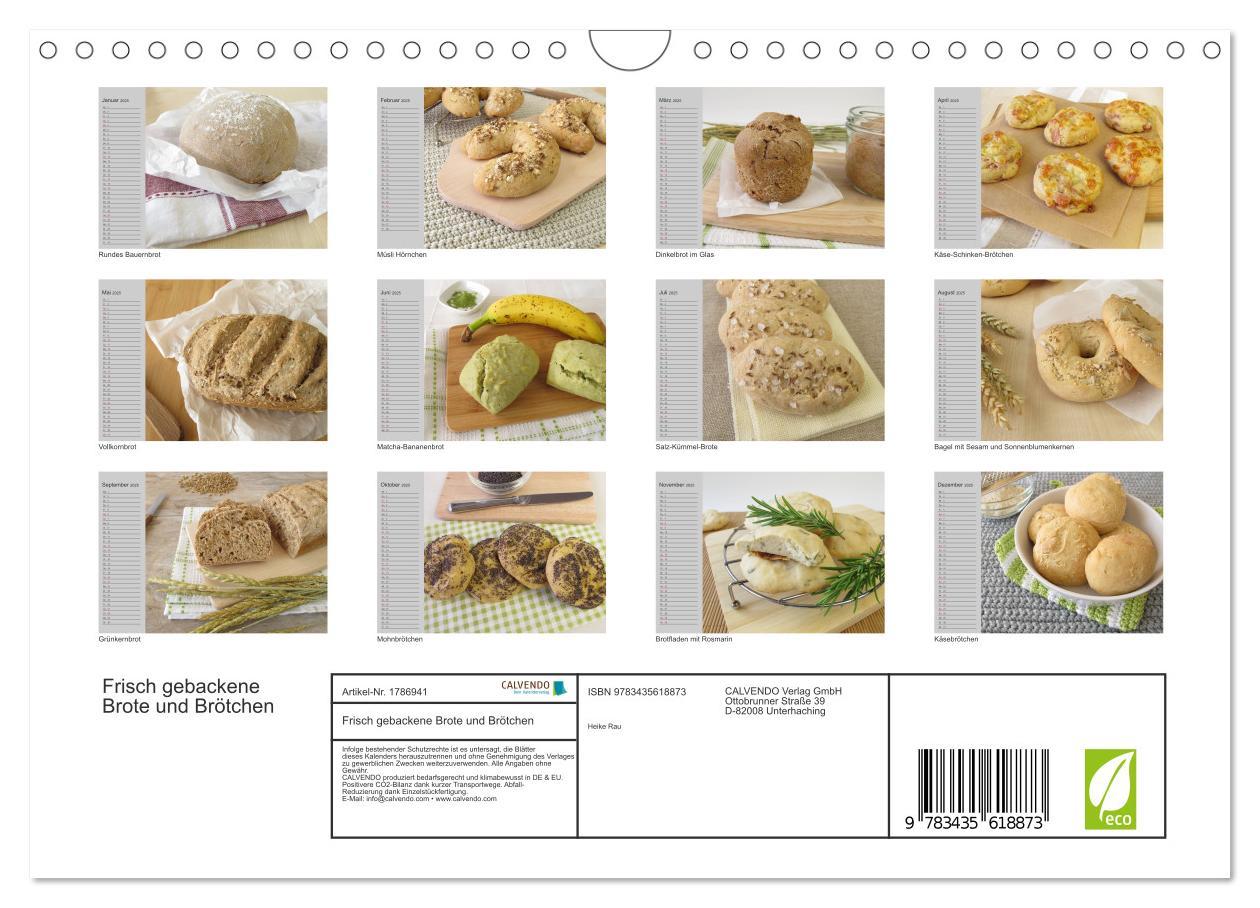 Bild: 9783435618873 | Frisch gebackene Brote und Brötchen (Wandkalender 2025 DIN A4...