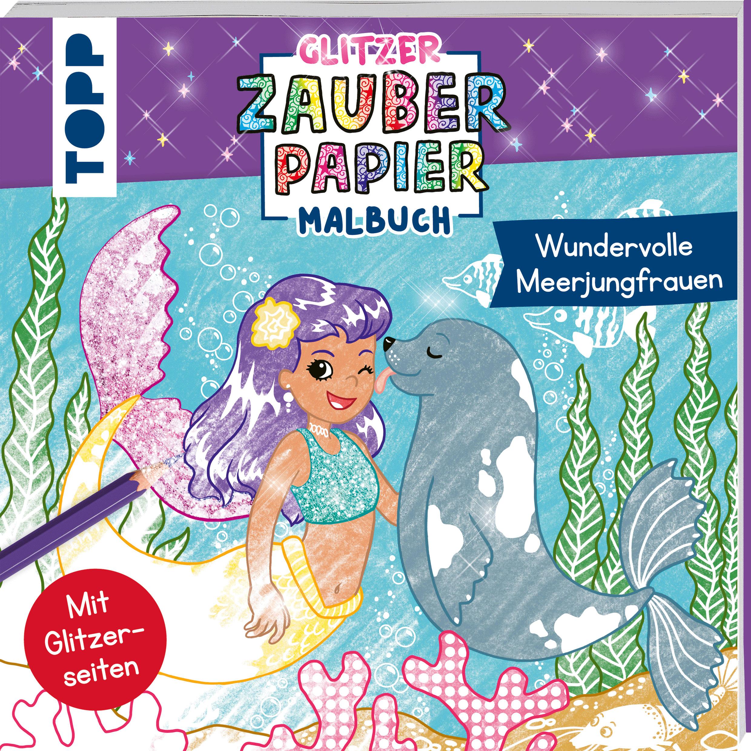 Cover: 9783735892287 | Glitzer Zauberpapier Malbuch Wundervolle Meerjungfrauen | Mimi Hecher