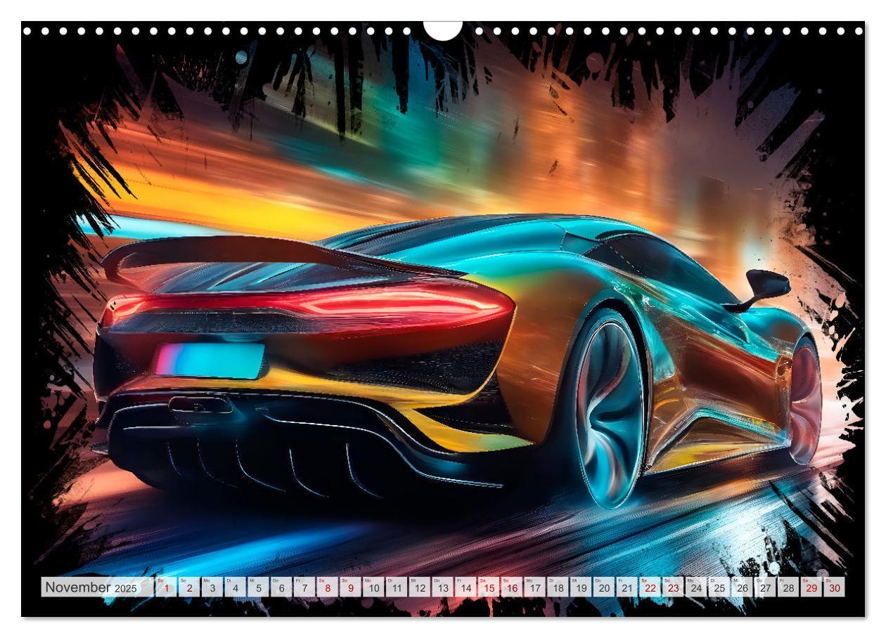 Bild: 9783383860805 | Coole KI-generierte SPORTWAGEN (Wandkalender 2025 DIN A3 quer),...