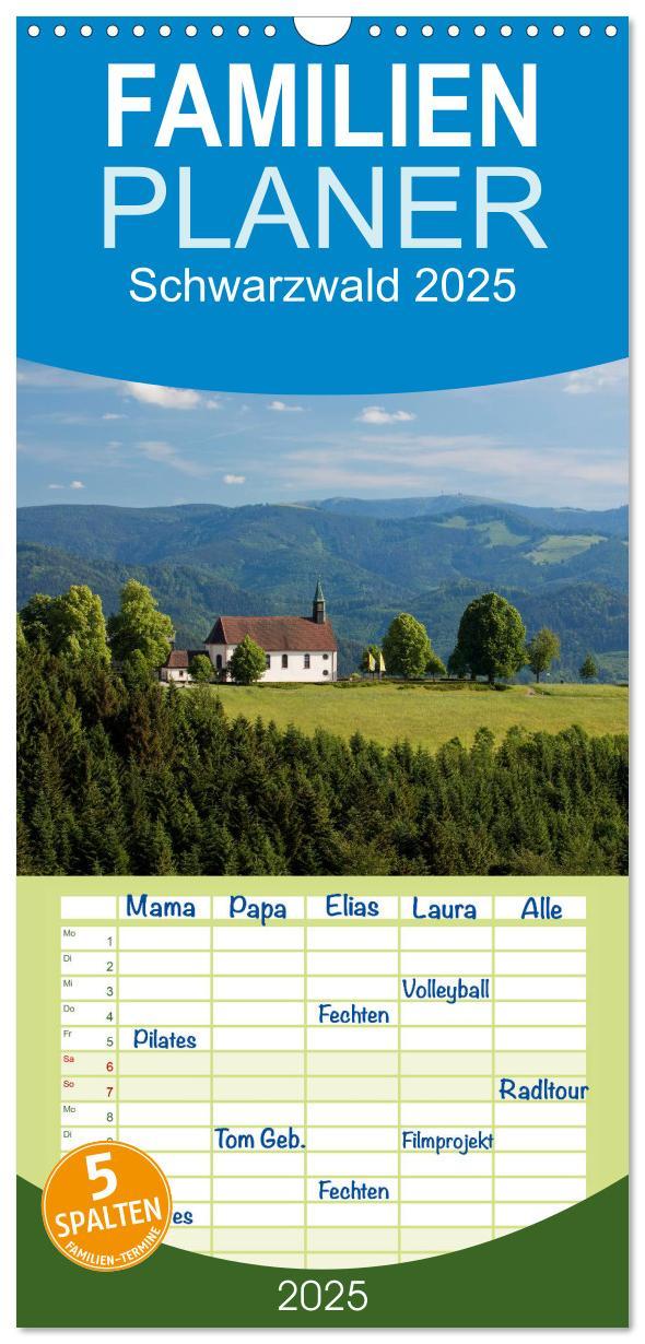 Cover: 9783457113271 | Familienplaner 2025 - Schwarzwald 2025 mit 5 Spalten (Wandkalender,...