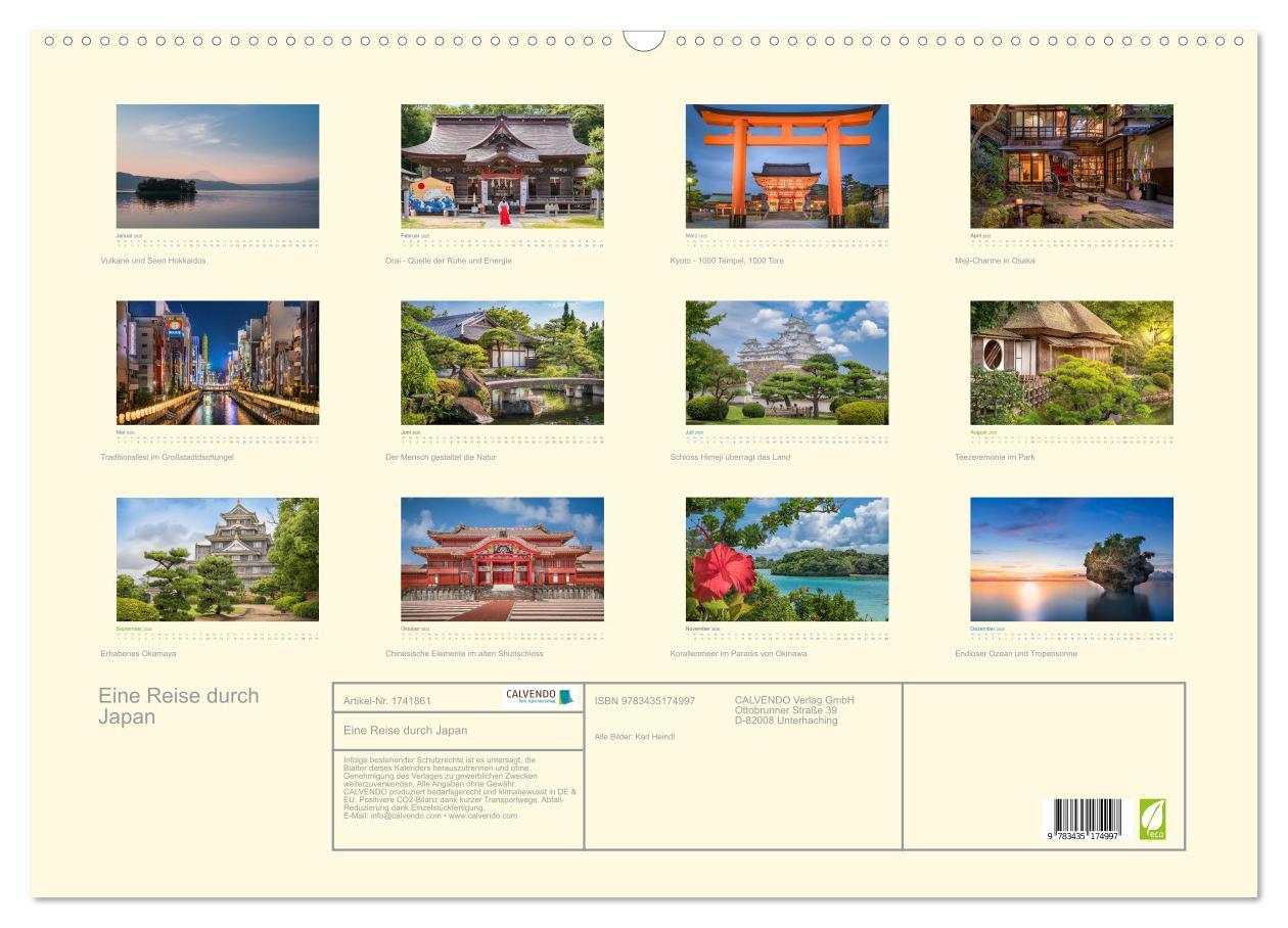 Bild: 9783435174997 | Eine Reise durch Japan (Wandkalender 2025 DIN A2 quer), CALVENDO...